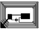 PET NFC Wet HF RFID Inlay 13.56MHZ Συχνότητα 25x40mm Για κλειδαριό / ετικέτα