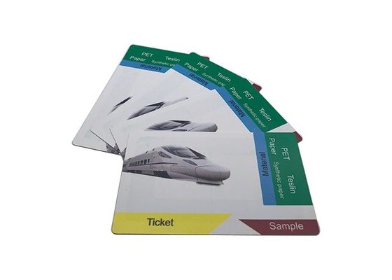 Τροχαίο RFID χαρτο εισιτήριο 13.56Mhz Πρωτόκολλο ISO14443A Προσαρμοσμένο χρώμα