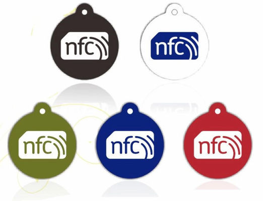 Προσαρμοσμένο μέγεθος Ετικέτα Εποξίου NFC 213 215 Chip Key Ring Για Τηλέφωνο