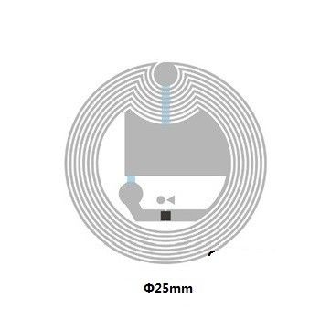0.07mm παχύ χαρτί NFC chip αυτοκόλλητο επαναγράφιμες ετικέτες NFC υψηλή συχνότητα 13.56mhz