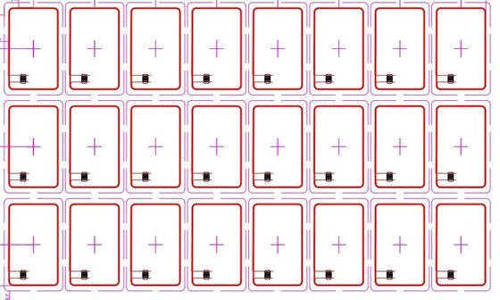 Προσαρμοσμένο μέγεθος RFID κάρτα Inlay Prelam HF Contactless Smart Card 13.56MHZ