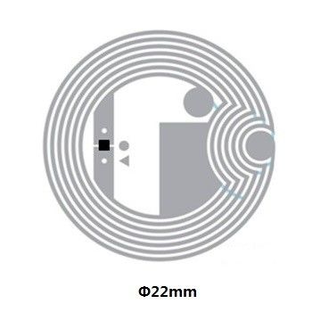13.56MHZ UHF Wet Inlay RFID Tag Dia 25mm για χαρτιά / κλειδιά / βραχιόλια