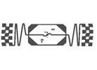Ενσωματωμένη κάρτα υγρού E42 Impinji Monza 4 Chip Sticker Tag Die Cut Μέγεθος 105mmx6mm