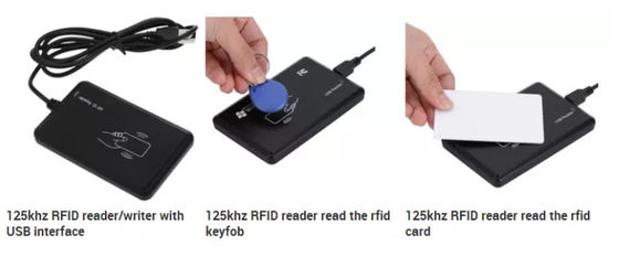 Προσαρμοσμένο λογότυπο αναγνώστης καρτών RFID 13.56Mhz 125KHZ αναγνώστης καρτών ταυτότητας με τσιπ T5577